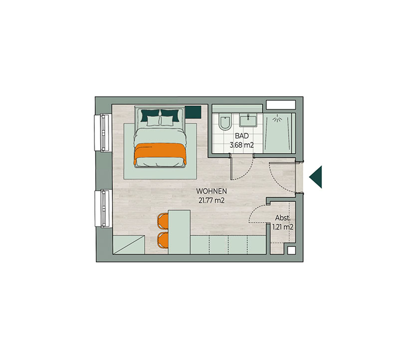 Grundriss Wohnung 1