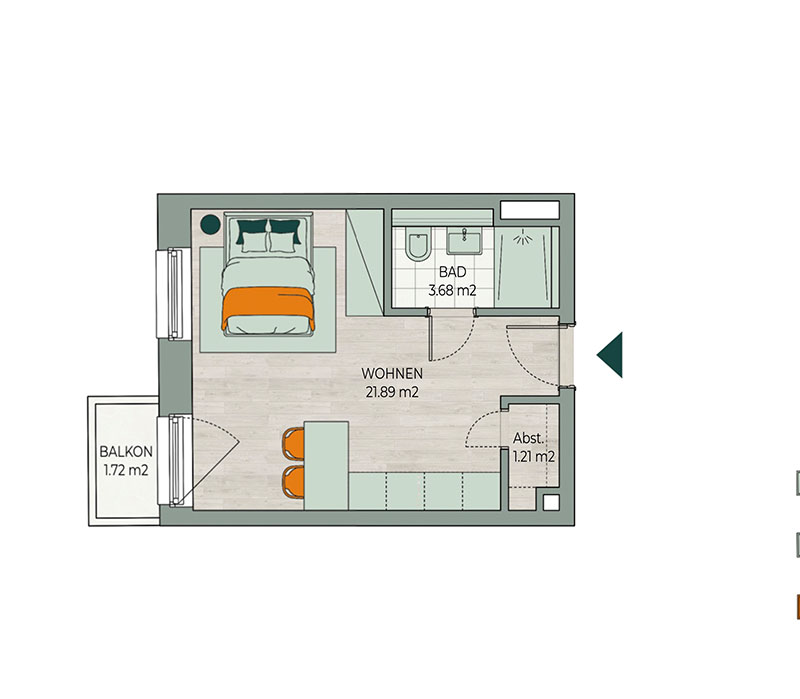 Grundriss Wohnung 1